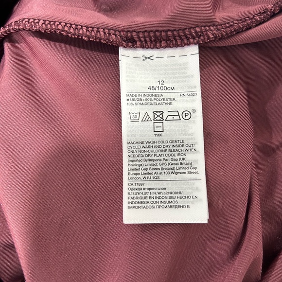 Banana Republic Wine Velvet Mid-Length Dress With Ruching - Picture 5 of 6